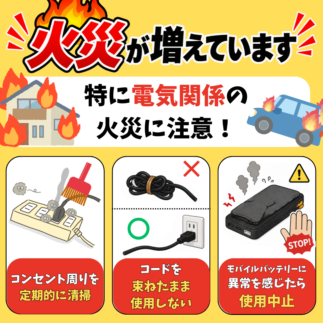 火災が増えています
