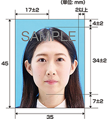 パスポート写真見本と規格