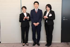 JICA海外協力隊として派遣される大西幸子さん、小野聡子さん表敬訪問