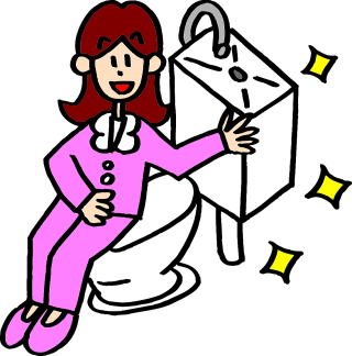 水洗トイレが使えます