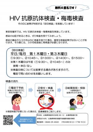 HIV抗原抗体検査・梅毒検査