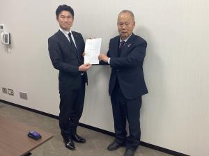 三原市建設協会からの要望書受け取り