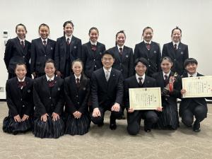 「第 35 回全日本高等学校チアリーディング選手権大会」自由演技競技DIVISION1準優勝！如水館高等学校 チアリーディング部表敬訪問