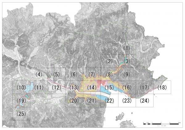 【用途地域図】備後_図郭割図