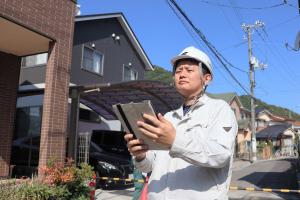 土木技術職　現場での作業に様子