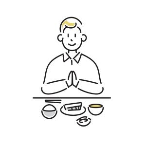 食事をするイラスト