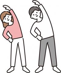 ラジオ体操のイラスト