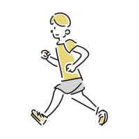 走る男性のイラスト