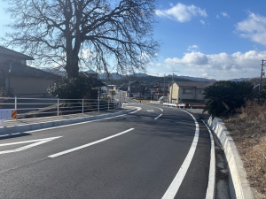 三原市沼田東町本市地区、道路改良後の写真