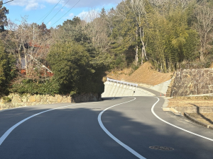 三原市大和町王子原地区、道路改良後の写真