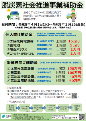 脱炭素社会推進事業補助金