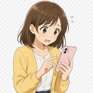 救急車を呼ぶか迷った女性のイラスト