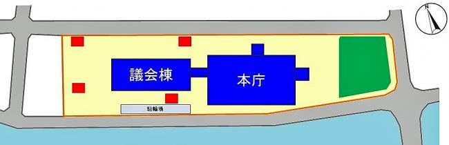 おおよその調査位置（赤い四角）